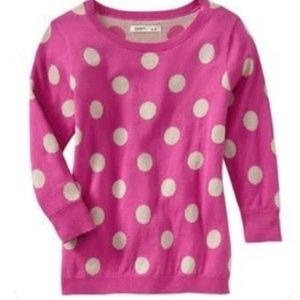 Pink Polka Dot Sweater Old Navy Size S